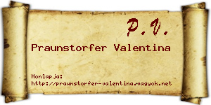 Praunstorfer Valentina névjegykártya
